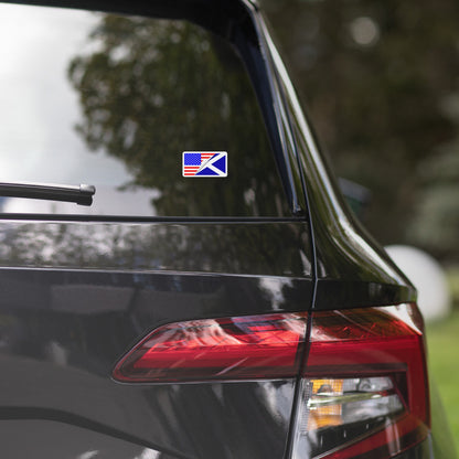 American Scottish Flags Bubble-free stickers