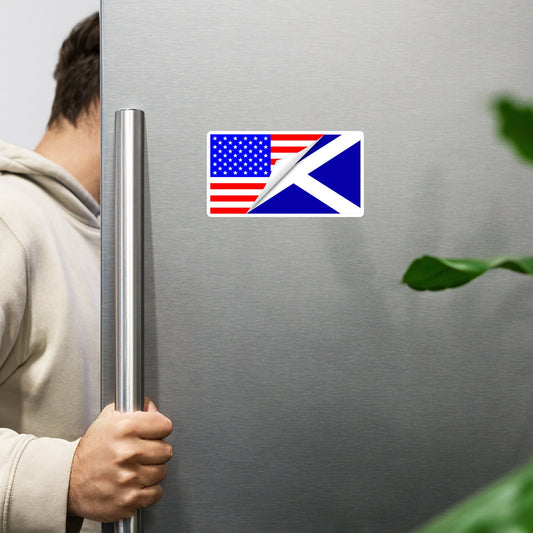 American Scottish Flags Magnet - 6″×6″ - Magnet