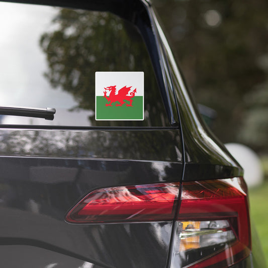 Wales Flag Square Bubble-free stickers
