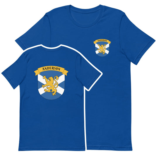 Clan Anderson Scotland Shield and Rampant Lion Unisex t-shirt - T-shirt