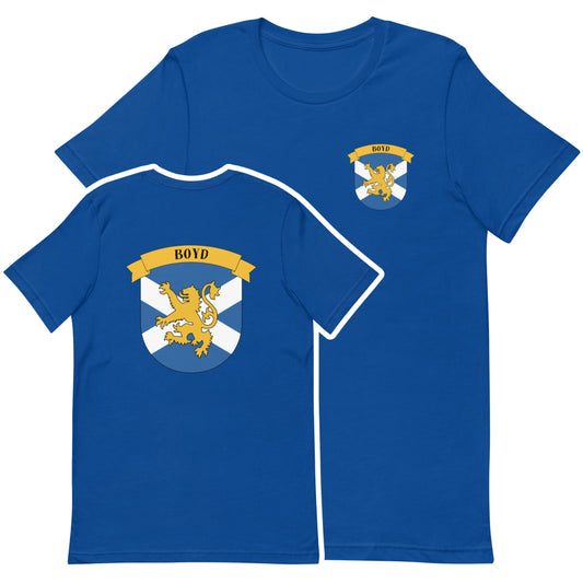 Clan Boyd Scotland Shield and Rampant Lion Unisex t-shirt - T-shirt