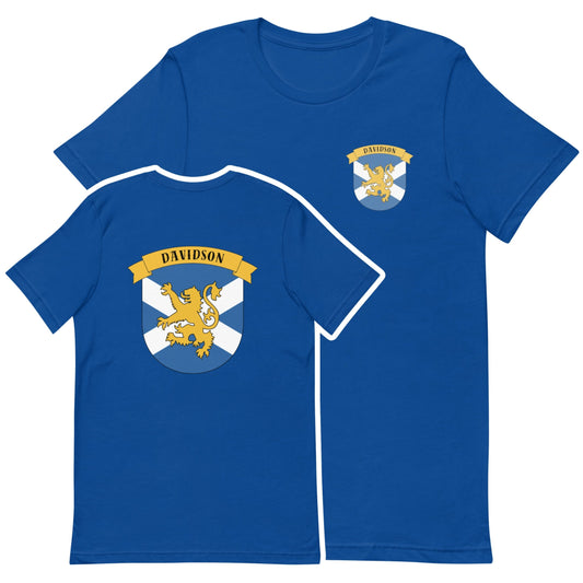 Clan Davidson Scotland Shield and Rampant Lion Unisex t-shirt - T-shirt